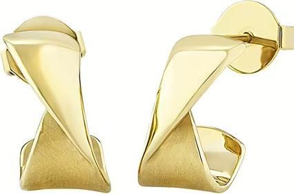 Breil Stylish gold-plated Retwist steel earrings TJ3468