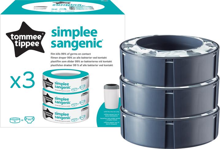 Actual product image Sangenic Simple refill cassettes (3 pcs) (3 x)
