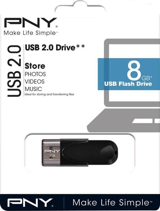 Produktbild PNY Attaché 4 (8 GB, USB-A, USB 2.0)