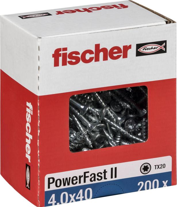 Productafbeelding Fischer Spaanplaatschroef Power-Fast II verzonken kop TX 4x40 mm gegalvaniseerd 200 st. (200 Schroeven per stuk)