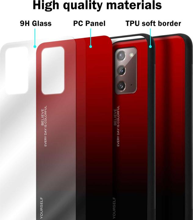 Image du produit Cadorabo Coque pour Samsung Galaxy NOTE 20 TPU 2 Farben Glas (Samsung Galaxy Note 20)