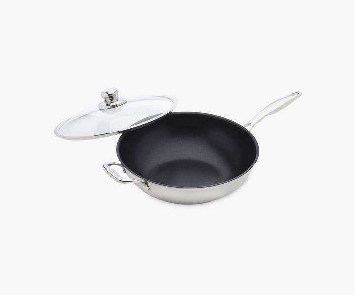 Image du produit Swiss Diamond Poêle à wok INOX gris acier (32 cm, Wok, Acier inoxydable, Fonte d'aluminium)