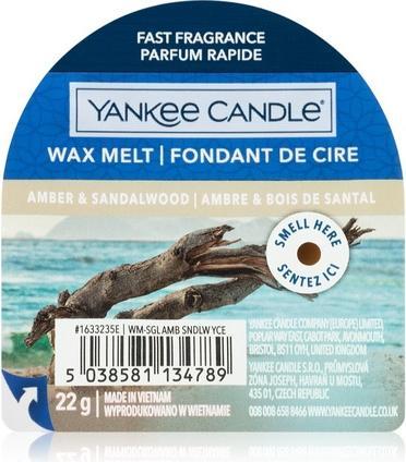 Image du produit Yankee Candle Paillettes de cire parfumée Amber & Sandalwood