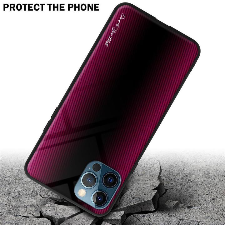 Actual product image Cadorabo TPU Striped Glass Cover (Apple iPhone 12 Pro Max)