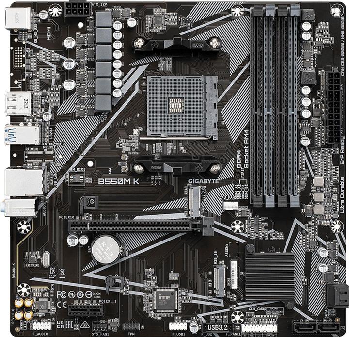 Actual product image Gigabyte B550M K (AM4, AMD B550, mATX)