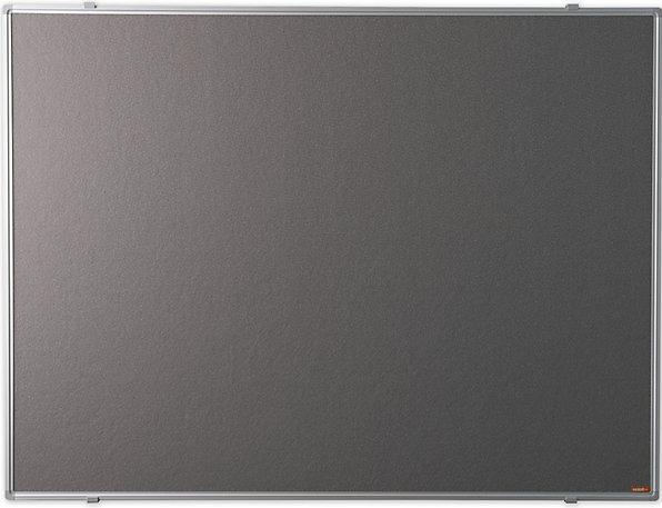 Produktbild eurokraft basic Pinnboard, Stoffbezug, grau, BxH 900x600 mm (Pinnwand, 90 x 60 cm)