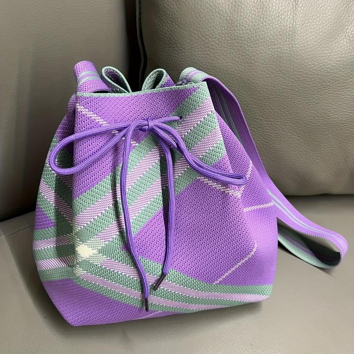 Only-Bags.Store Einfache Eimertasche mit floralem Muster, Kordelzugtasche, klassische Tasche