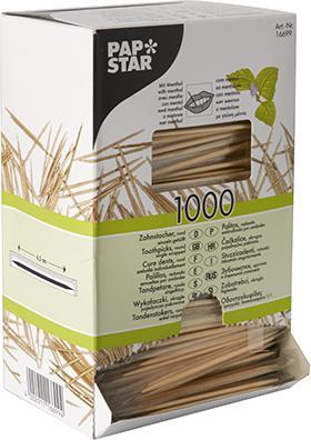 Actual product image Papstar Toothpicks wrapped with menthol (1000 x)