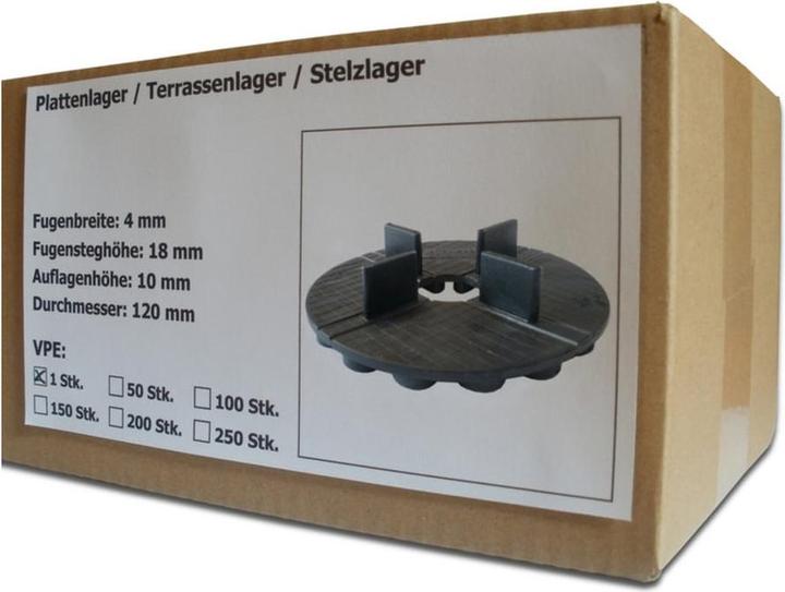 Produktbild Sanpro Gummi Plattenlager / Terrassenlager mit Fugenkreuz 4/18 mm, Anzahl 1 Stück (1 x)
