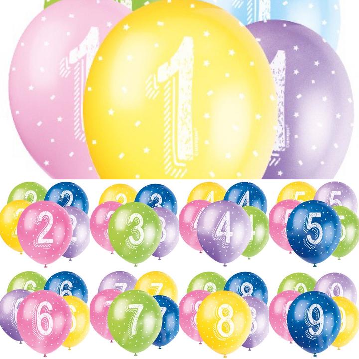 Produktbild Unique Luftballons 1 Jahr sortiert 30cm (5Stk)