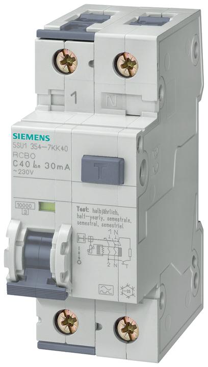 Siemens RCBO type A 30mA, 10kA, 1+N-pole C 10A