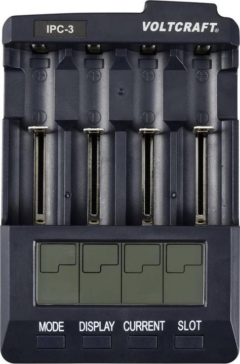 Produktbild Voltcraft Rundzellen-Ladegerät IPC-3 (1 Stk., 14500, 18650, AA, CR123A, Ladegerät ohne Akku)