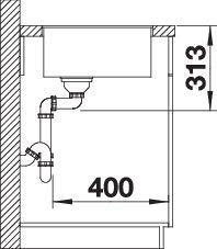 Actual product image Blanco Subline 400-F (42.70 cm, 42.70 cm)