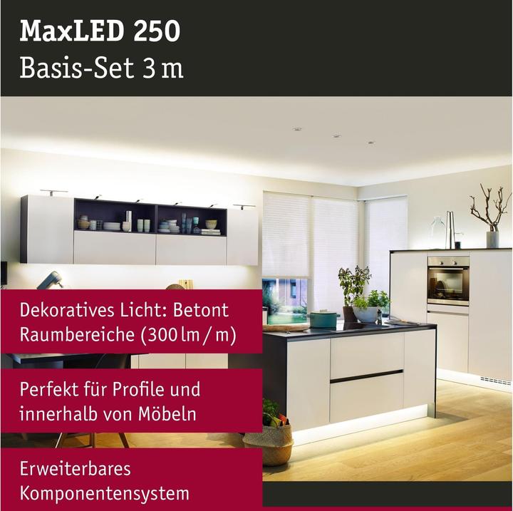 Immagine prodotto Paulmann Set di strisce MaxLED 250 (Bianco caldo, 300 cm, Interno)