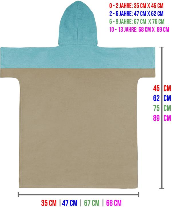 Immagine prodotto Normani Poncho da bagno per bambini Puwai (6, 7, 8, 9)