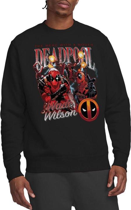 Actual product image Deadpool Unisex Adult Character Montage Sweatshirt (XL)