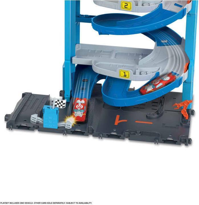 Actual product image Hot Wheels City Transforming Race Tower