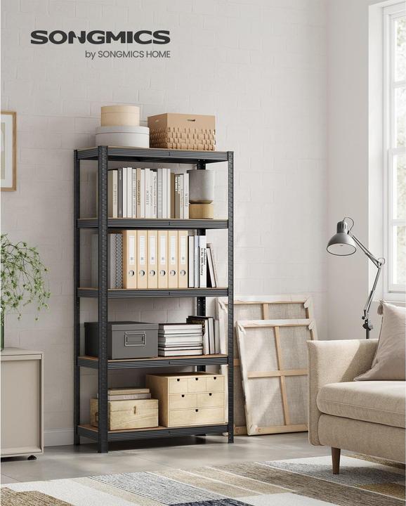 Produktbild Songmics Schwerlastregal GLR040B11 schwarz, braun 90,0 x 40,0 x 180,0 cm