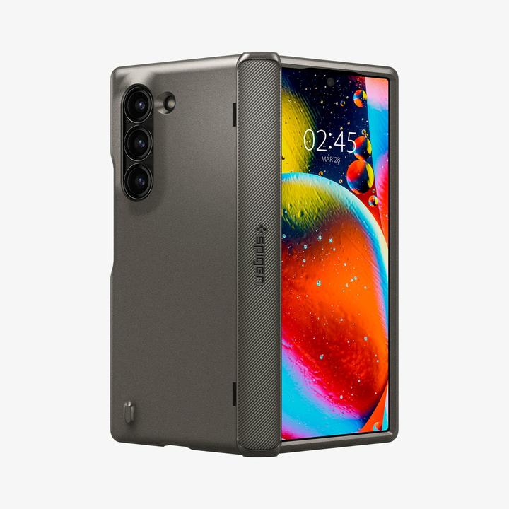 Actual product image Spigen Slim Armor Pro Galaxy Z Fold 6 Case Gunmetal (Samsung Galaxy Z Fold6)