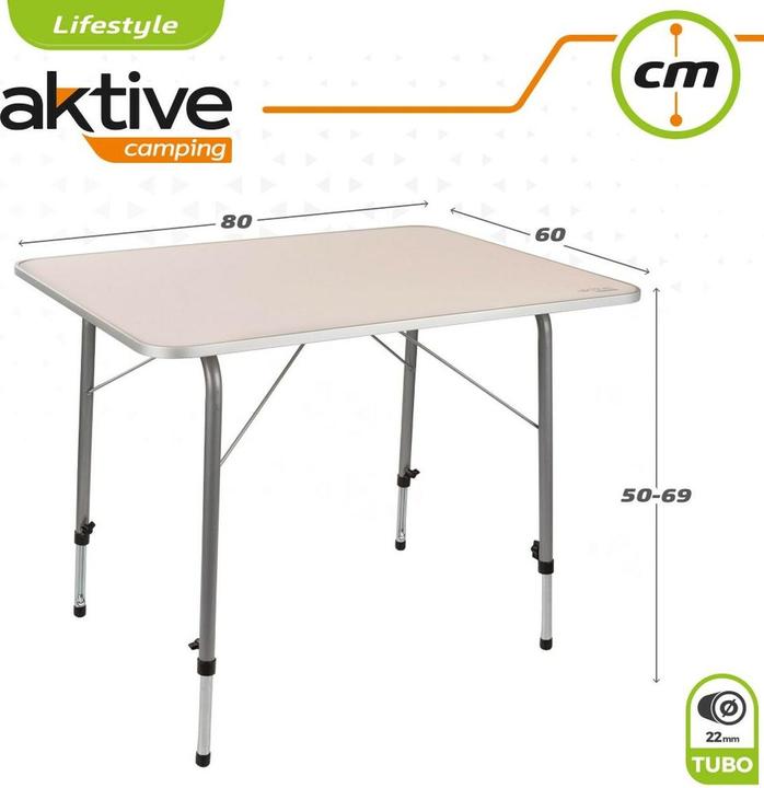 Image du produit Aktive Tisch Biegsam Camping 80 x 69 x 60 cm