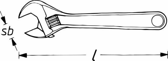 Actual product image HAZET Open-end wrench ∙ adjustable 279-12 ∙ Outside hexagon profile (34 mm)
