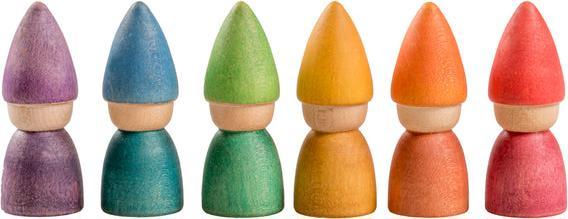 Produktbild Grapat «Nins Rainbow Tomten» Regenbogen-Holzfiguren