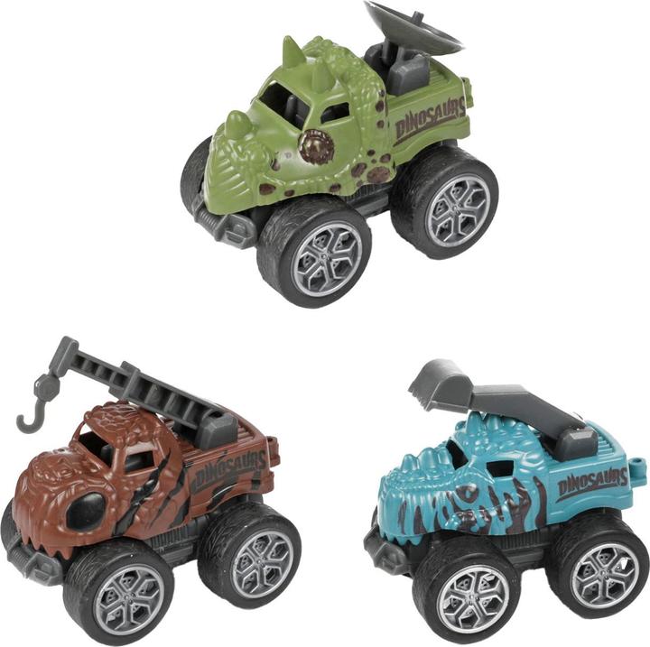 Actual product image Toi-Toys World of Dinosaurs dino truck with 3 pullback cars