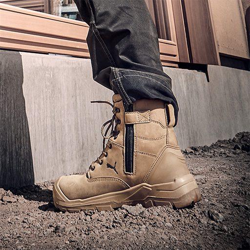 Produktbild Puma Sicherheitsstiefel CONQUEST STONE HIGH Grösse 41 stone S3 CI HI HRO SRC DIN EN ISO 20345 Nubukleder (S3, 41)