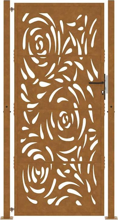 Immagine prodotto VidaXL Cancello da giardino 105x205 cm Cancello per recinzione in acciaio resistente alle intemperie con