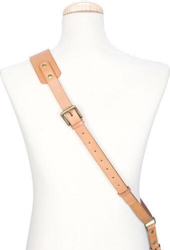 Actual product image Bronkey Berlin Sling Leder-Kameragurt, H'braun,L Hellbraun, Large (Neck belt)