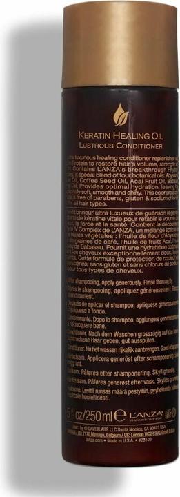Produktbild L'Anza Keratin Healing Oil Brush Thru Hair Spray mit mittlerem Halteeffekt 10.6 Fl Oz 300ml (350 ml)