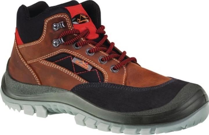 Immagine prodotto Remisberg Stivale di sicurezza Sherpa taglia 40 marrone/rosso S3 EN ISO 20345 in pelle nabuk (S3, 40)