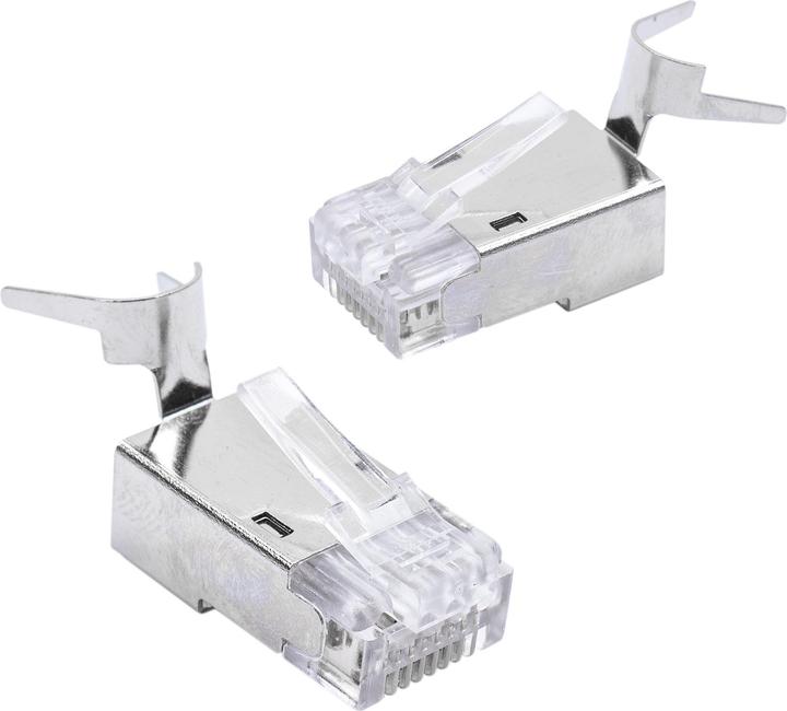 Actual product image PNI RJ45 plug for S/FTP Cat7 cable set with 10 pieces