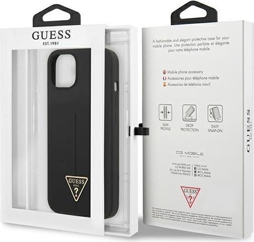 Immagine prodotto Guess GUHCP13SSLTGK iPhone 13 Mini 5,4" Nero / Nero Triangolo solido in silicone (Apple iPhone 13 mini)
