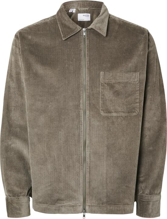 Selected Homme Slh-Jake Cord Overshirt Ls Zip Noos