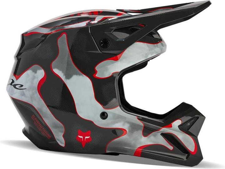 Produktbild Fox Helmet 24 Yth V1 Atlas Gry/Rd (52 - 53 cm)