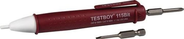 Immagine prodotto Testboy Tester di tensione senza contatto Tester di tensione senza contatto con presa di bit (CAT IV 600V)