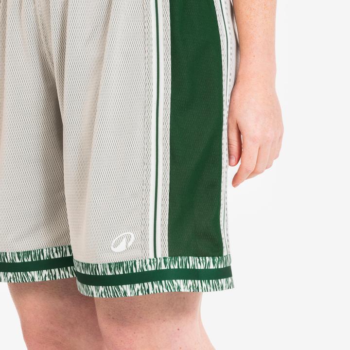 Image du produit Kipsta Short de Basketball reversible Adulte - SHR-500 Beige Vert (M)