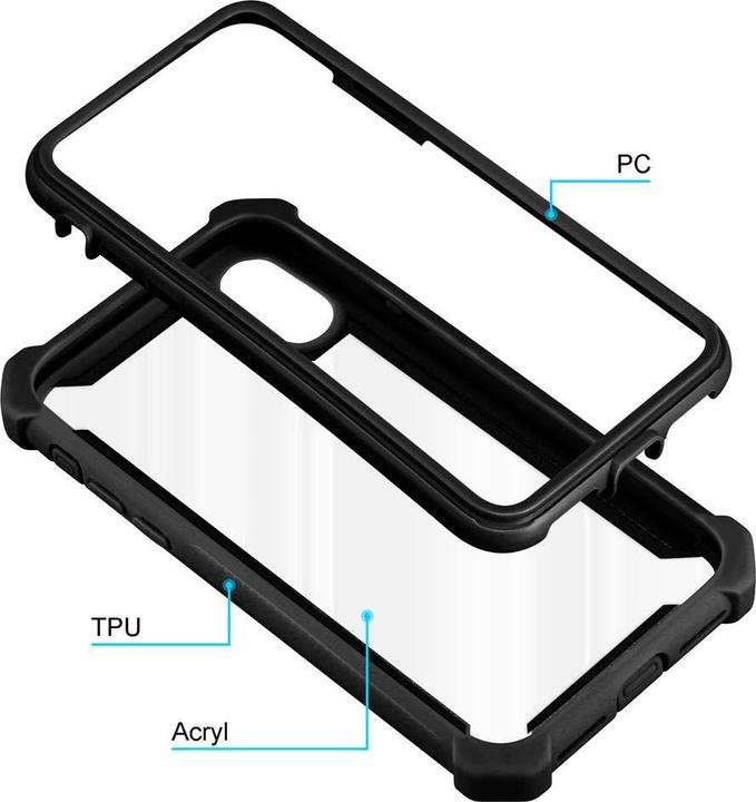 Image du produit Cadorabo Couverture acrylique hybride 2 en 1 (Apple iPhone XR)