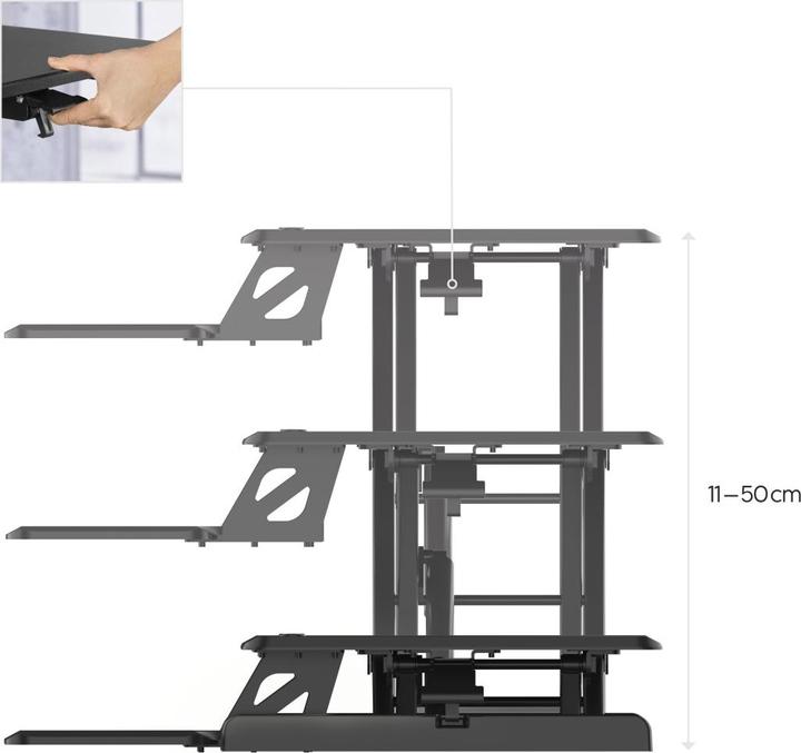 Actual product image Hama Höhenverstellbarer Schreibtischaufsatz