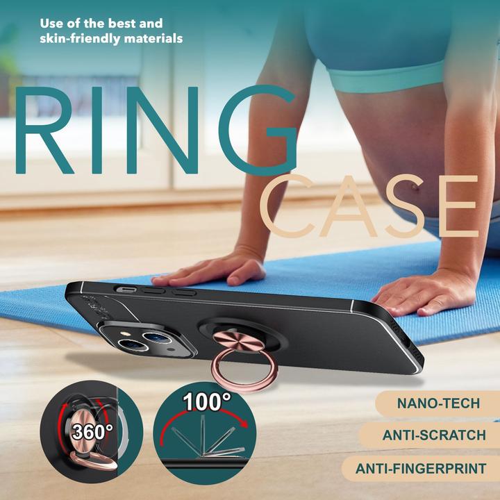 Actual product image Nalia Matte Ring Silicone Sleeve (Apple iPhone 15 Plus)