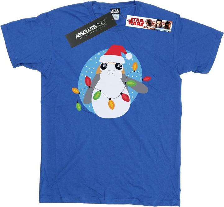 Star Wars The Last Jedi Porg Christmas Lights TShirt (S)