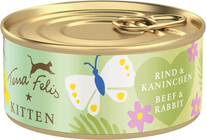 Terra Faelis Nassfutter Kitten Rind & Kaninchen 70 g (Welpe + Kitten, 1 Stk., 70 g)