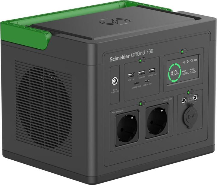 Produktbild APC Schneider OffGrid Portable Power Station 730 738Wh Lithium-ion 2 Schuko Sinewave (738 Wh, 6.40 kg)