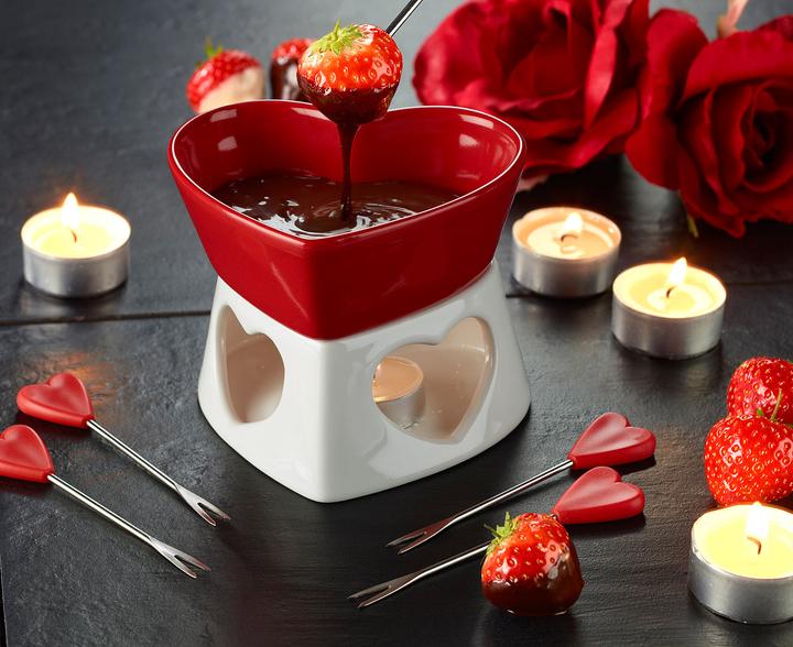 Actual product image Rosenstein & Söhne Chocolate fondue in the shape of a heart (Chocolate fondue)