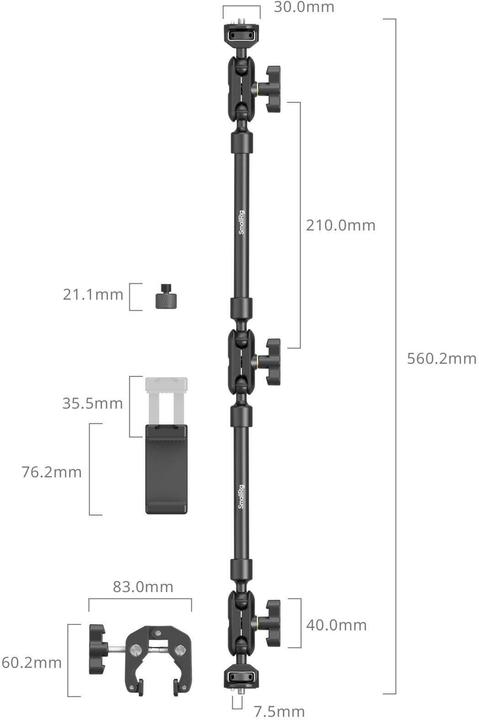 Produktbild SmallRig Magic Arm with Crab Clamp Kit 4766 (Diverses Video Zubehör)