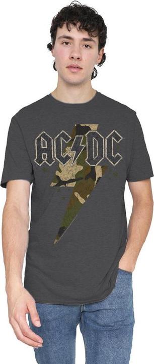 Actual product image AC/DC Unisex Adult Camo Bolt T-Shirt (S)