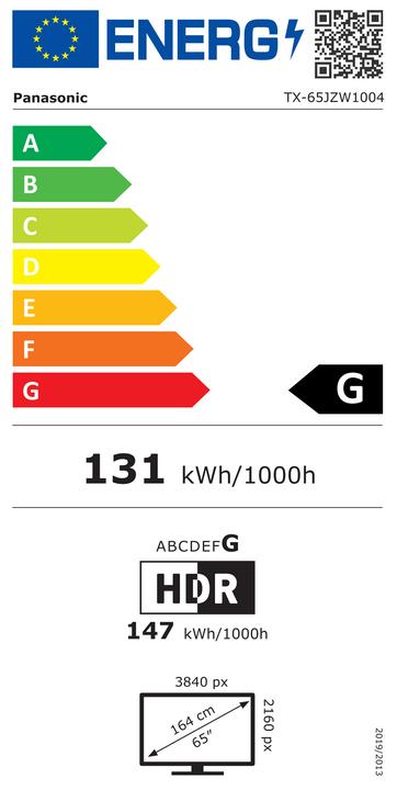 Energy Label Panasonic TX-65JZW1004 (65", OLED, UHD)