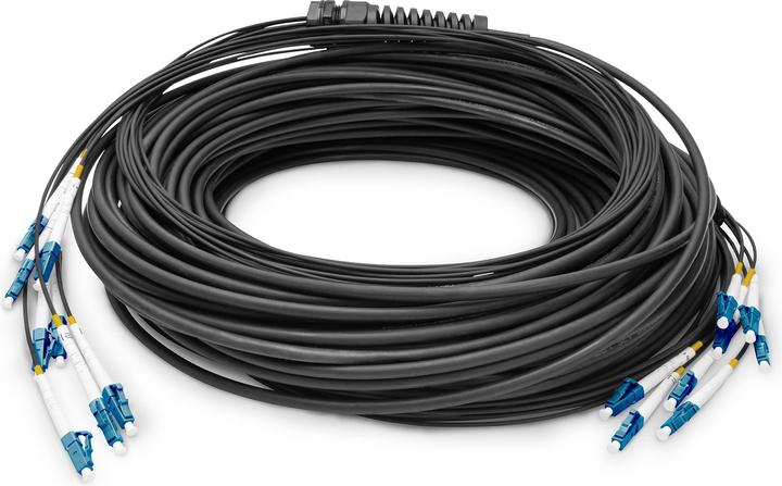 Digitus Pre-assembled Fiberglass Universal Breakout Cable, Multi Mode OS2, 8 Fibers, LC/UPC - LC/UPC (LSOH, 75 m)