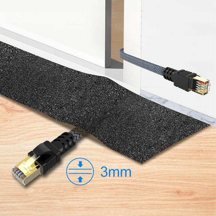 Produktbild Hermex 5m Netzwerkkabel Flachkabel Ethernet LAN Kabel RJ45 Cat. 7 UTP (UTP, CAT7, 5 m)